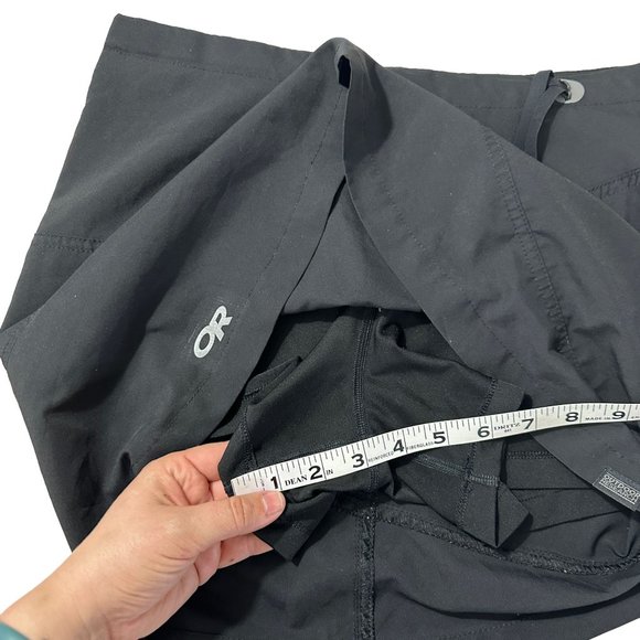 Ourdoor Research 4 Black A-Line Mid Rise Drawstring Zip Pocket Athletic Skort - Picture 9 of 10